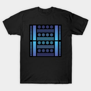 “Dimensional Information (1)” - V.2 Blue - (Geometric Art) (Dimensions) - Doc Labs T-Shirt